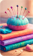 Colorful sewing materials